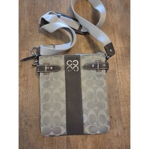 Gray Coach crossbody purse
